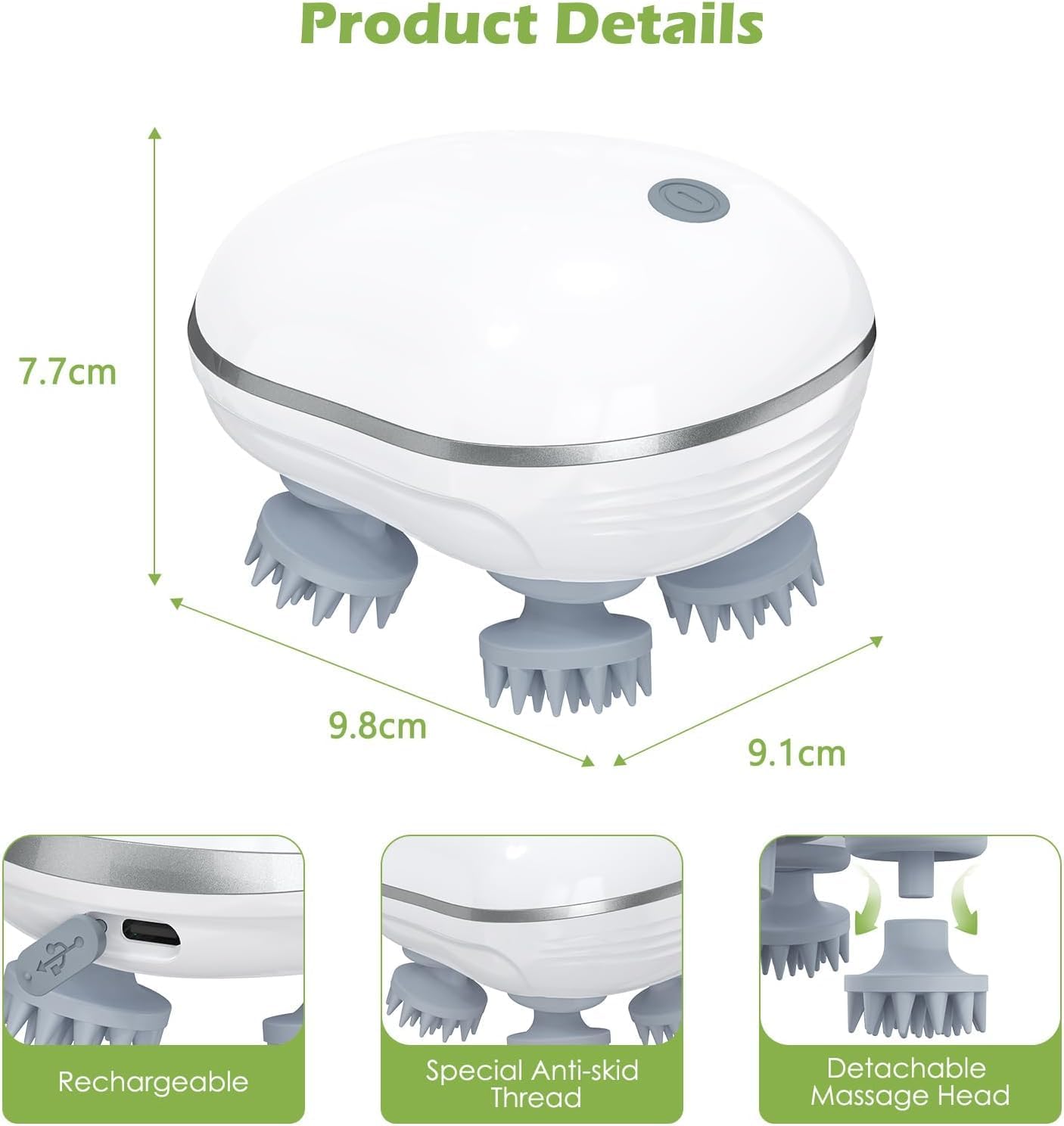 Scalp & Body Massager – 96 Silicone Nodes