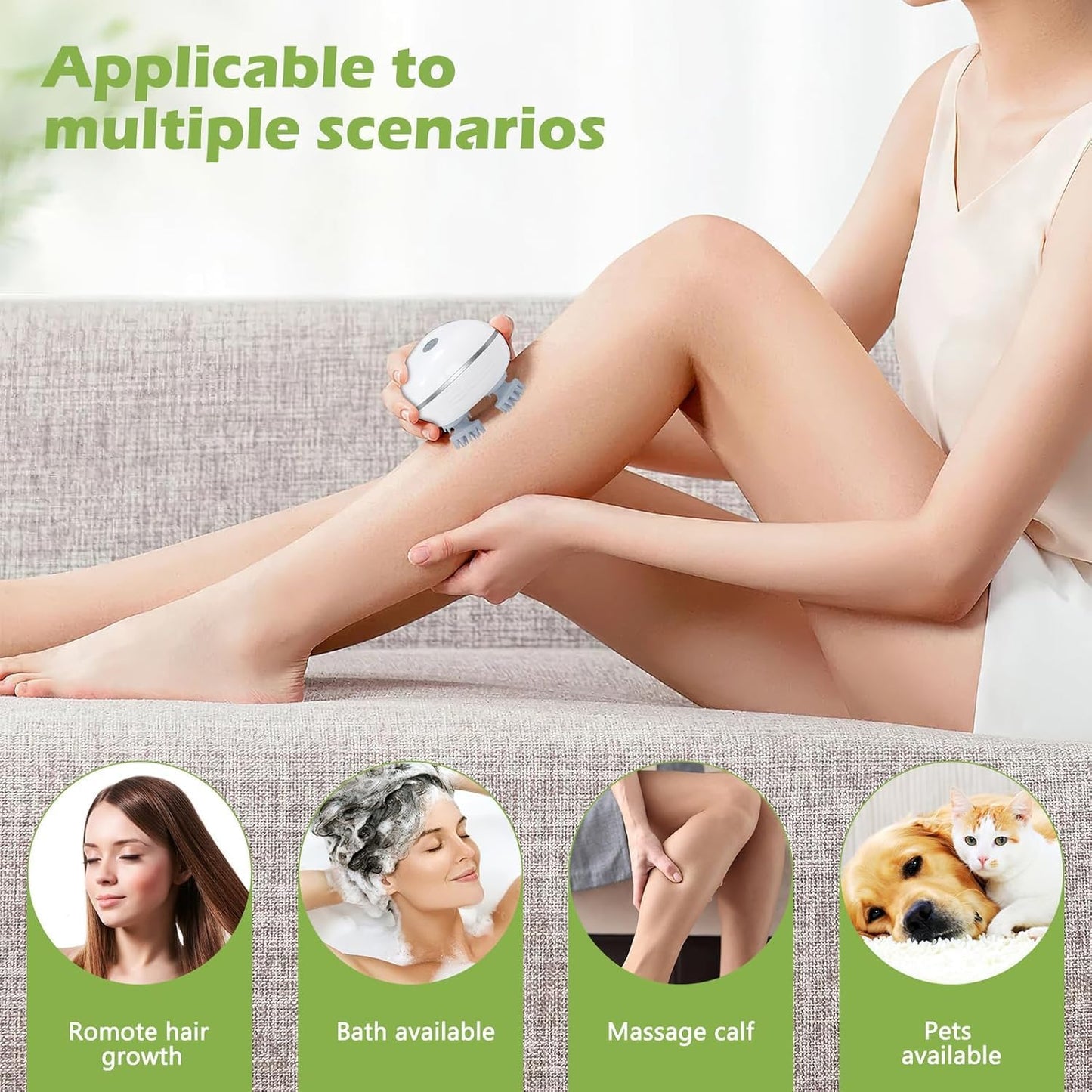 Scalp & Body Massager – 96 Silicone Nodes