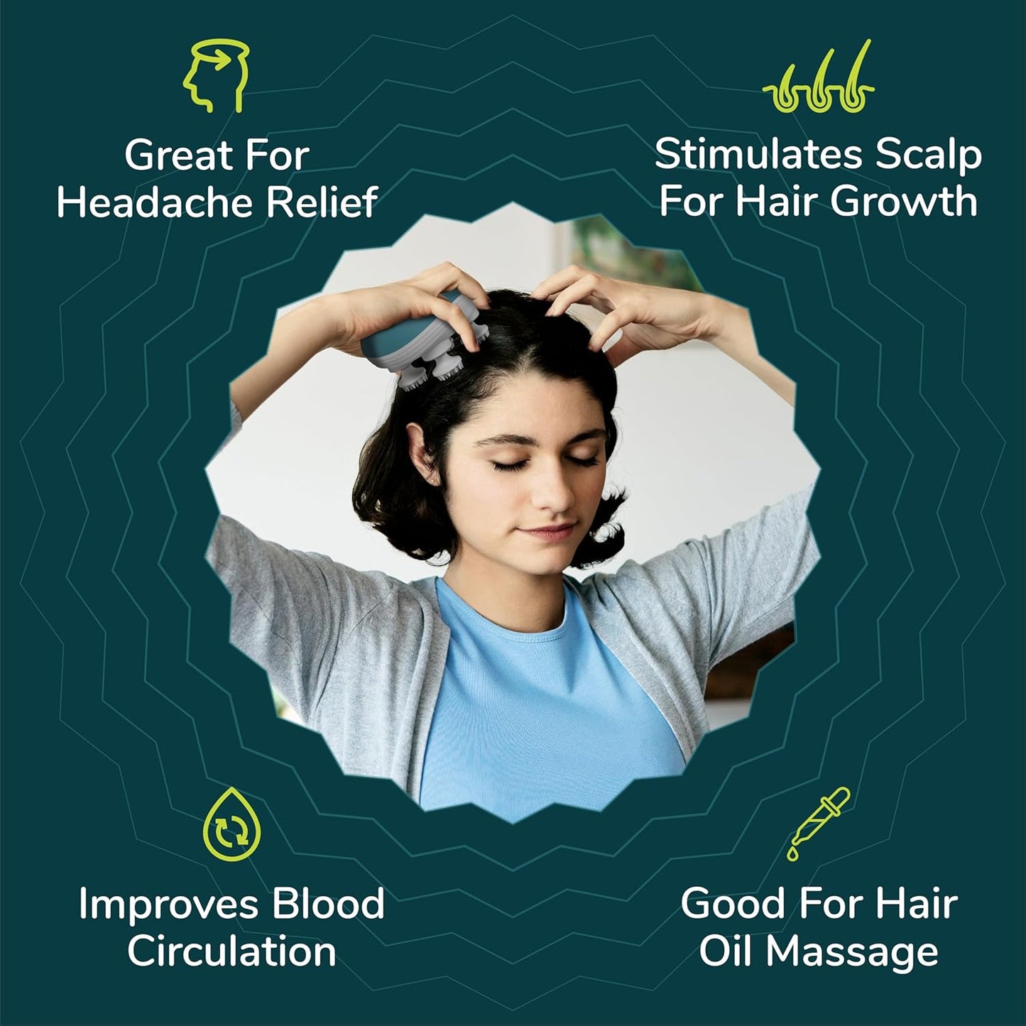 Scalp & Body Massager – 96 Silicone Nodes